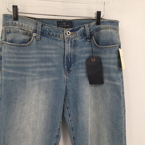 Lucky Brand Brooke Flare jeans raw hem mid-rise distressed light women new 31 12 - Picture 4 of 8